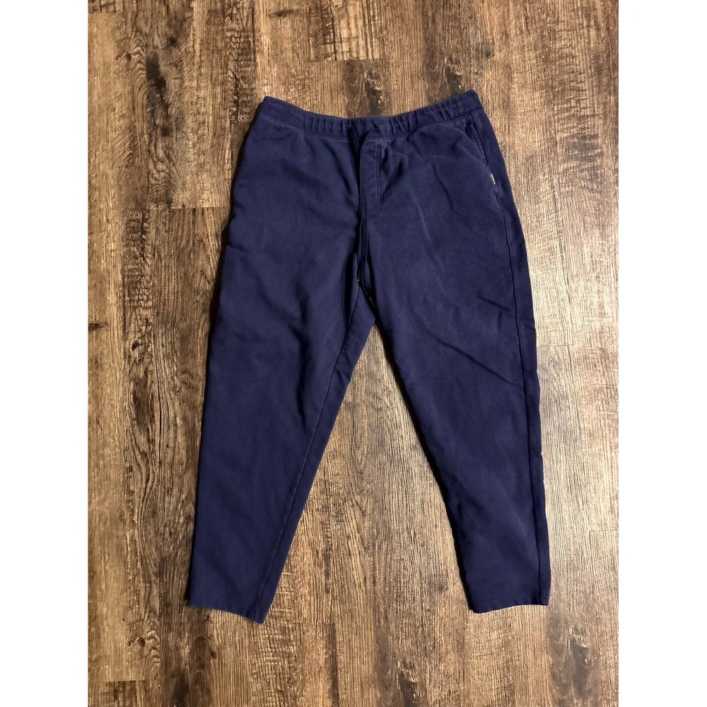 Eddie Bauer Sleepwear Joggers Pants Mens L Blue Cotton Blend Casual Drawstring